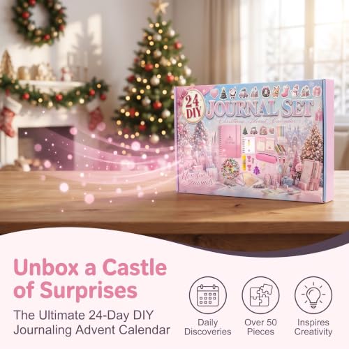 Pink Teen Girls DIY Advent Calendar 2026 - 24 Day Christmas Craft Kit