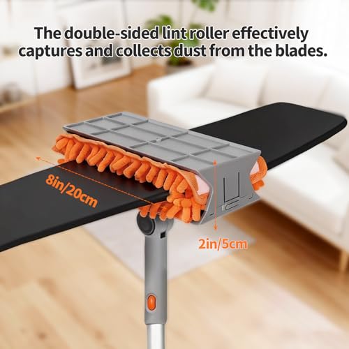 Ceiling Fan Duster with 72-Inch Extendable Handle & Washable Microfiber Heads