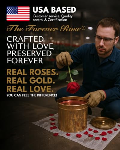 Forever Rose Hand-Dipped in 24K Gold - July Ruby Birthstone Gift