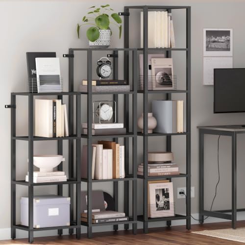 6-Tier Tall Narrow Bookshelf, Skinny Storage Display Shelf for Small Spaces