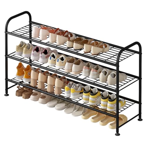 3-Tier Metal Shoe Rack Organizer - Spacious Storage for 20+ Pairs
