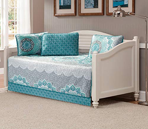 5-Piece Quilted Daybed Coverlet Set with Bed Skirt & Pillow Shams