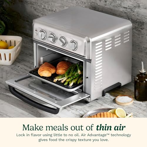 Air Fryer Toaster Oven with Grill, 8-in-1 1800W Stainless Steel Countertop Oven