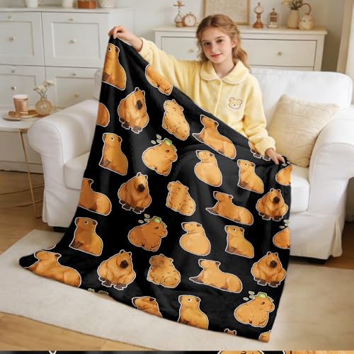 Capybaras Blanket Gift 60x80 Inches - 60" x 80" Throw for Capybara Lovers