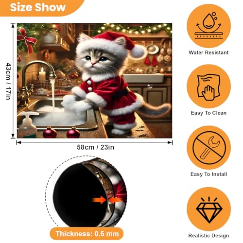 Cat 23x26in Magnetic Dishwasher Cover - Decorative Refrigerator/Washer Magnet Panel