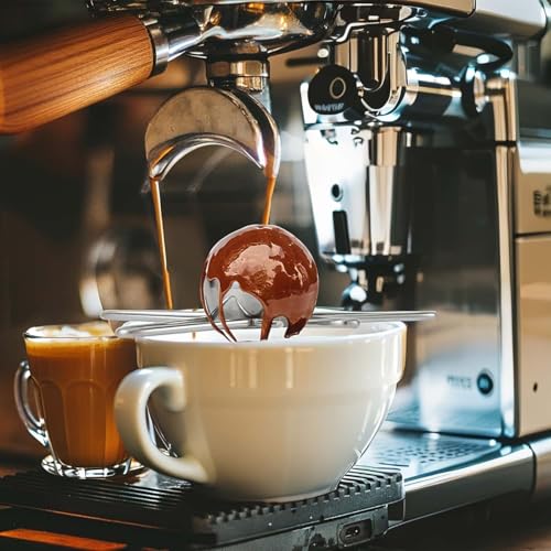 Huease 2 Pack Stainless Steel Espresso Cooling Balls for Iced Coffee - Silver