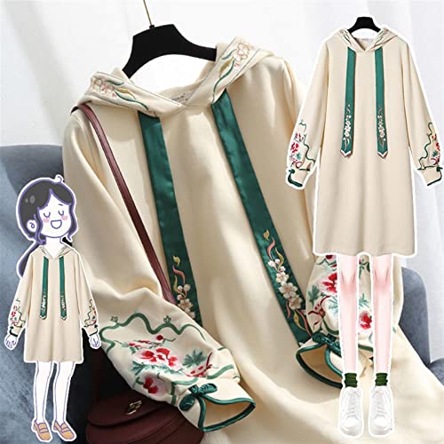 Women's Traditional Chinese Style Cheongsam Oversized Hoodie Dress