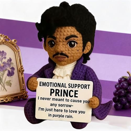 Handmade Crochet Prince Doll, Emotional Support Desk Companion Gift