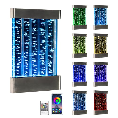 LED Sensory Bubble Wall Panel - 24"x16" Stainless Steel Therapy Light