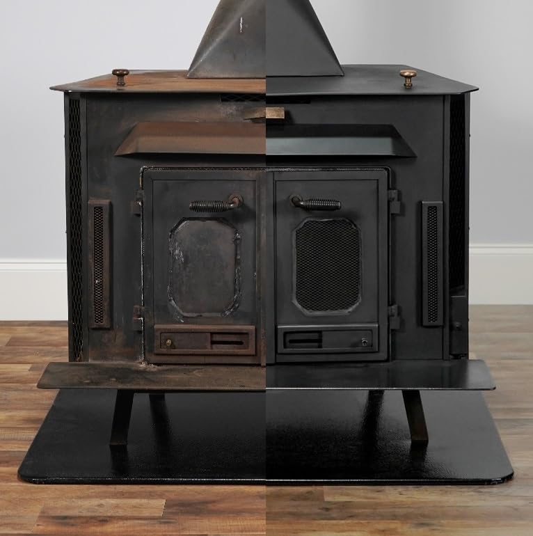 Black Stove Polish Paste for Cast Iron and Steel Wood Stoves - 2.3 oz