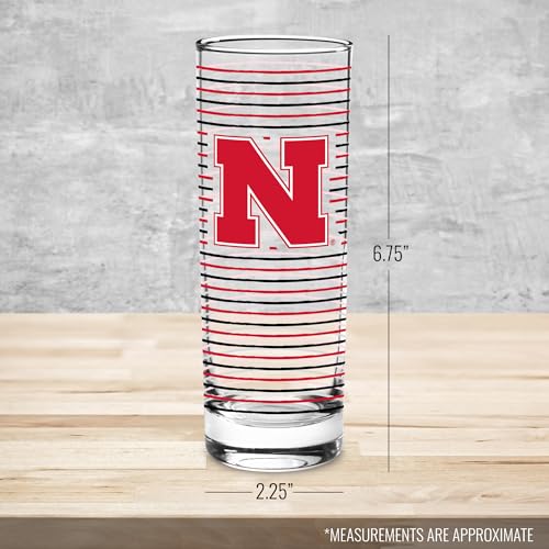 Nebraska Cornhuskers NCAA 13oz Tall Collin Glass - Team Color Drinkware