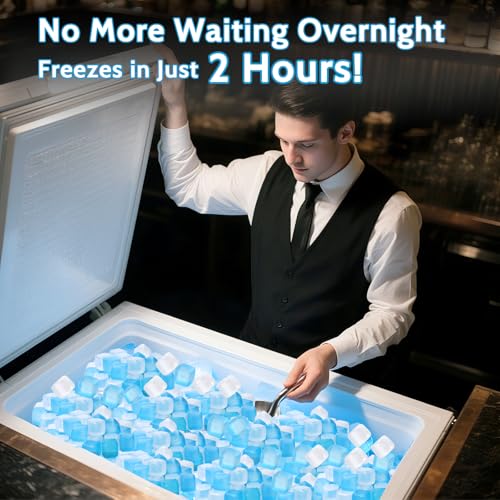 Blue 720 Pack Reusable Ice Cubes for Cold Therapy, Drinks & Food Preservation