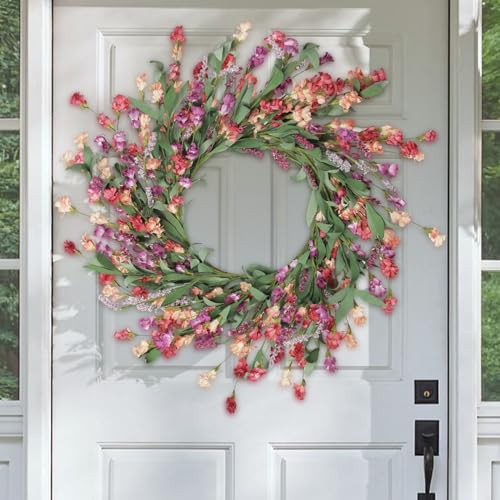 24-Inch Decorative Front Door Wreath for All Seasons Indoor Outdoor Decor