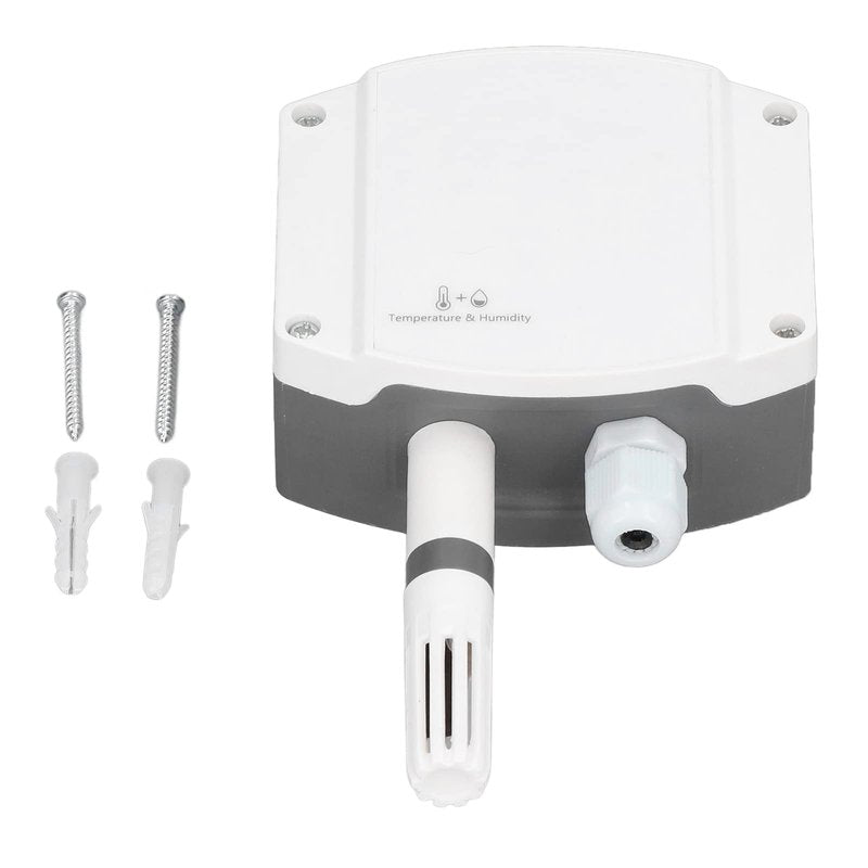 Temperature and Humidity Transmitter, 4-20mA DC 10-30V High Accuracy Analog Temperature Humidity Transmitter Sensor IP65 Wall Mounted Humidity Sensor for Industrial, Agricultural, Greenhouse