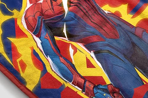 Jay Franco Kids Marvel Spiderman Plush Throw Blanket 40x50 Travel Blanket - Blue
