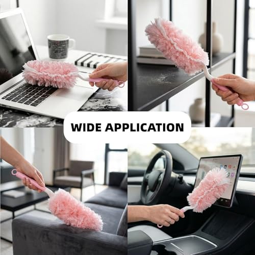360° Microfiber Duster Cleaning Kit with Handle - 30 Pink Refills