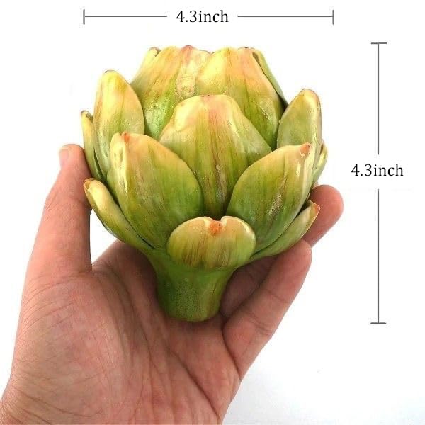 6pcs Large Realistic Faux Artichokes - Artificial Vegetable Home Decor