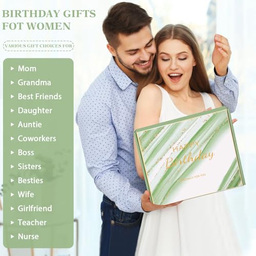 Relaxing Spa Birthday Gift Basket for Women with Flannel Blanket