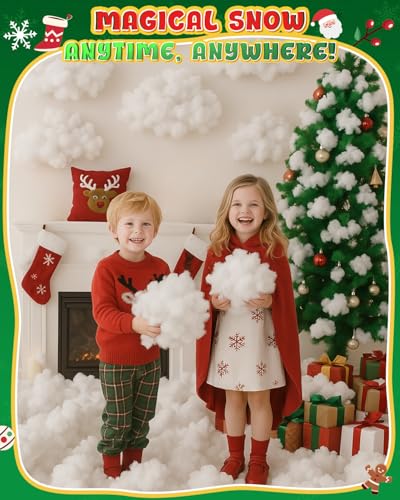 Fluffy Artificial Snow Fiber for Christmas Tree & Village Decor