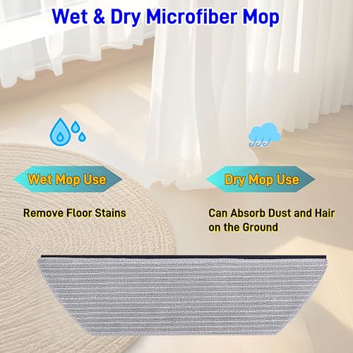 6-Pack Washable Microfiber Mop Pads for Robot Vacuums