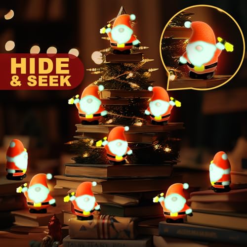 30 Pcs Luminous Christmas Mini Gnomes - Tiny Santa Holiday Decorations