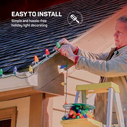 SEWANTA 200-Piece All-Purpose Holiday Light Clips for Gutter & Shingle Mounting