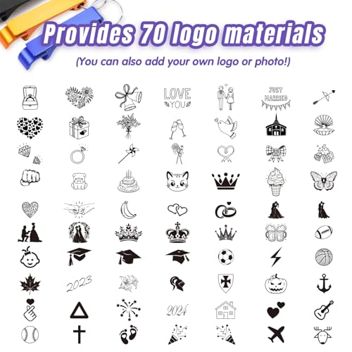 100pcs Personalized Custom Bottle Opener Keychain for Weddings & Parties