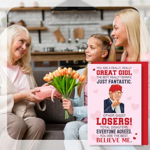 Donavibe Gigi Greeting Card for Grandma - Funny Heartfelt Birthday & Holiday Card