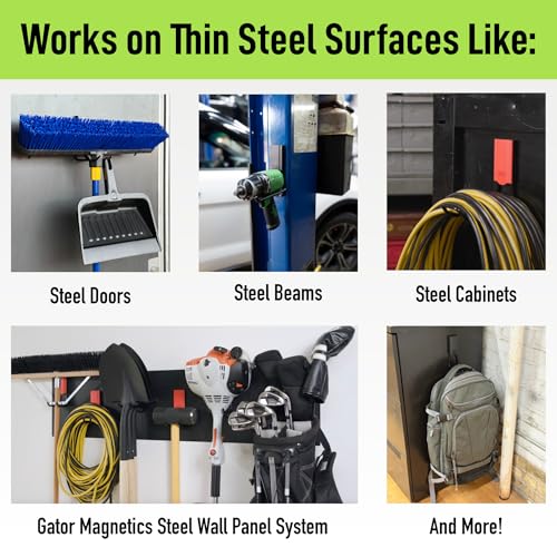 Heavy-Duty Magnetic Hooks 4.5 Inch 45 lb Capacity 3 Pack with Easy-Release