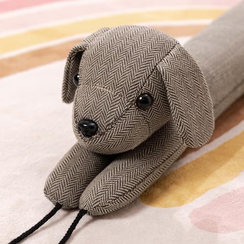 Weighted Door Draft Stopper - 38 Inch Decorative Dog Draft Blocker