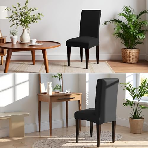 High Stretch Dining Chair Covers Set of 6, Washable & Soft