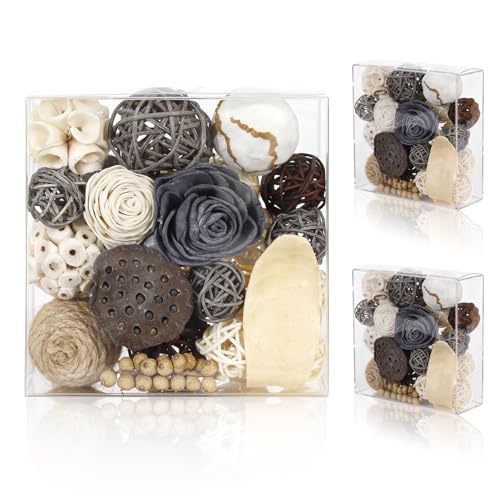 Natural Scented Potpourri Bowl Filler - 2 Boxes White Dried Flowers