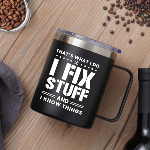 14oz Stainless Steel Coffee Mug for Men and Dad - Funny Gift for Birthdays & Christmas