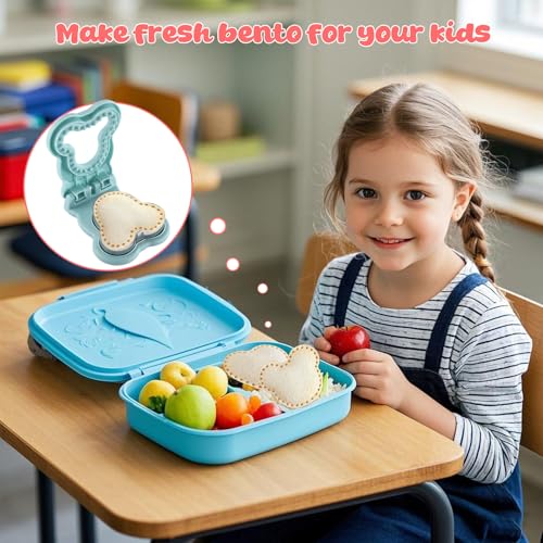 Mouse Sandwich Cutter and Sealer Stainless Steel Crustless Maker Blue