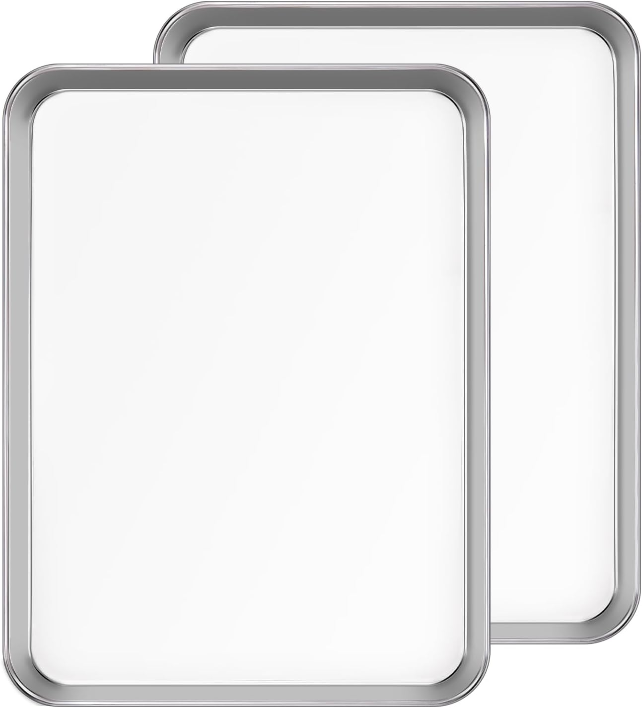 Skiennix Baking Sheet Set - 18-Inch Commercial Grade Stainless Steel Oven Trays | Non-Toxic & Easy Clean