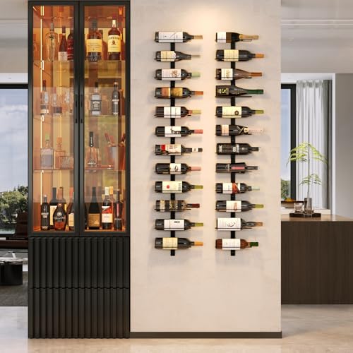 12-Bottle Wall-Mounted Wine Rack – Detachable Metal Storage Organizer