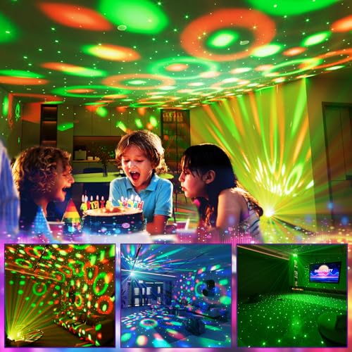 Disco Ball Party Lights - Sound-Activated LED Galaxy Projector for Events