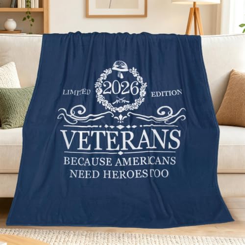 Veteran Gifts for Men Throw Blanket 60”x80” Veterans Day