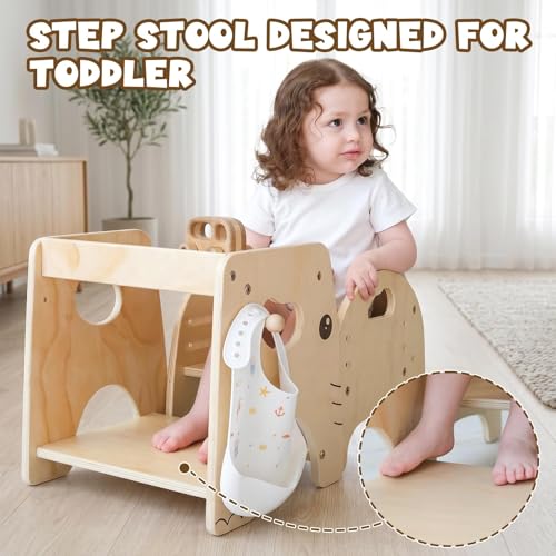 Adjustable Wooden Montessori Table and Chair Set for Toddlers