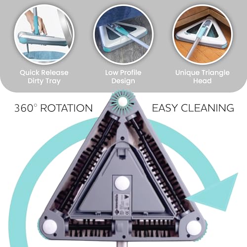 Cordless Floor Sweeper, Lightweight Rechargeable Carpet and Tile Sweeper
