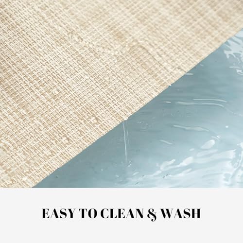 Woven Vinyl Placemats Set of 4 - Heat-Resistant Washable Dining Table Mats