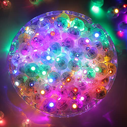Multicolor 50pcs Balloon Lights - Battery Powered LED Flashing Party Decor