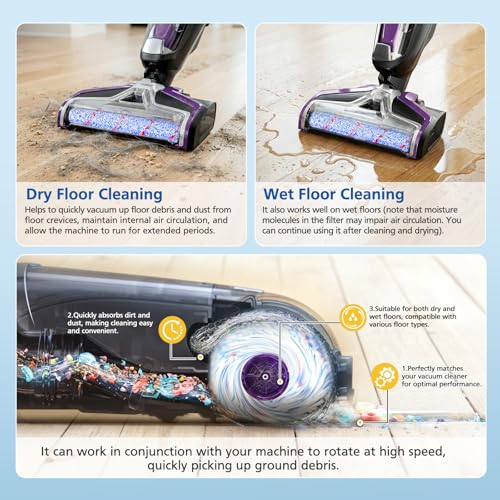 Multi-Surface Brush Roll and Vacuum Filter Replacement Kit (6-Pack)