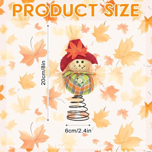Thanksgiving Scarecrow Tree Topper - 8 Inch Harvest Fall Tree Ornament