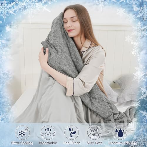 Cooling Blanket for Hot Sleepers - Soft Quilted Comforter
