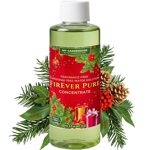 Live Christmas Tree Food & Preserver Additive - Reduces Needle Drop (8 oz)