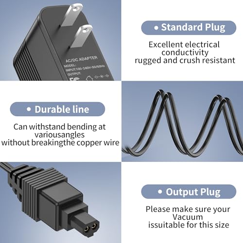 Replacement AC Power Adapter Cord for V2945Z and V2950 Carpet Sweepers