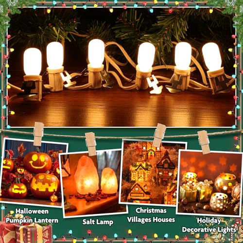 24-Pack E12 T20 LED Christmas Village Replacement Bulbs - Warm White