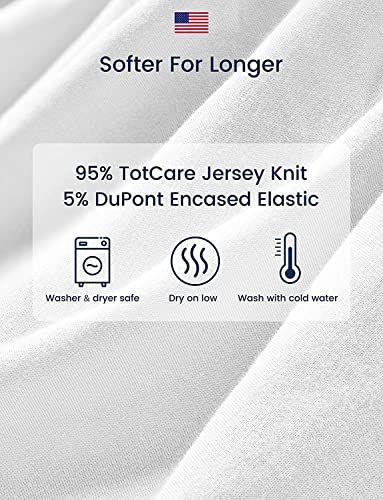 TotAha Soft Fitted Pack and Play Sheets, 2 Pack - Floral Mini Crib Sheets