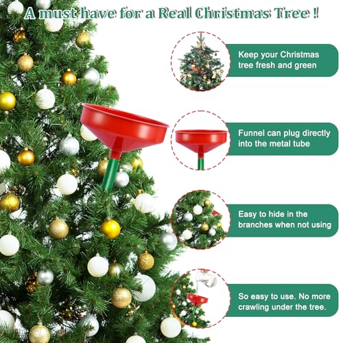 Christmas Tree Watering Funnel System with 60-Inch Hose & Wide Spout